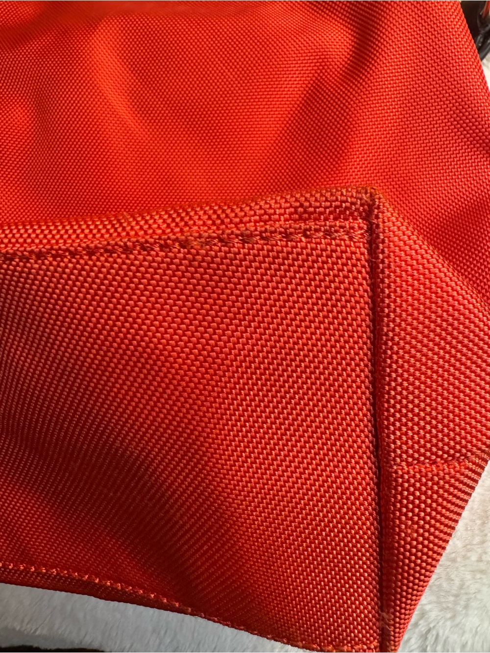 JPK Paris Salmon/ Orange Shoulder Tote Bag with leather Handle. - Picture 9 of 13